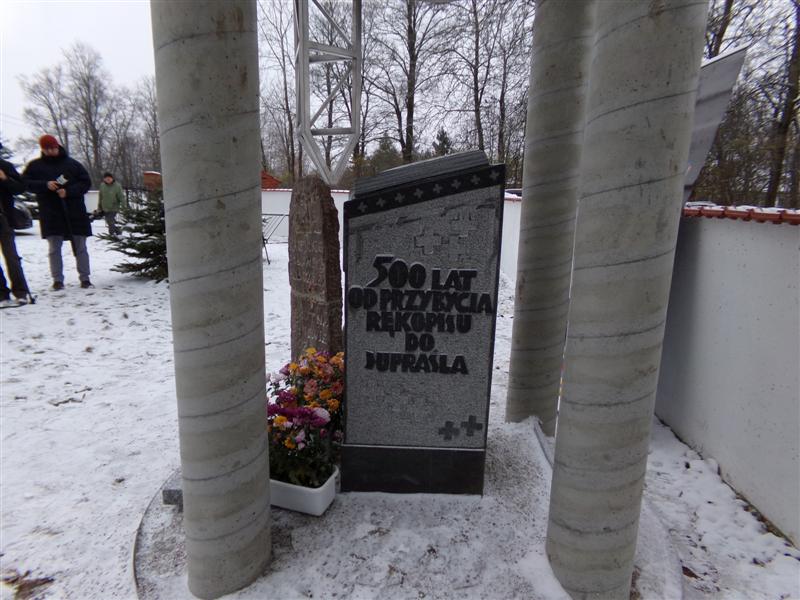 Pomnik Kodeksu Supraskiego w Wólce Wygonowskiej 26.11.2023