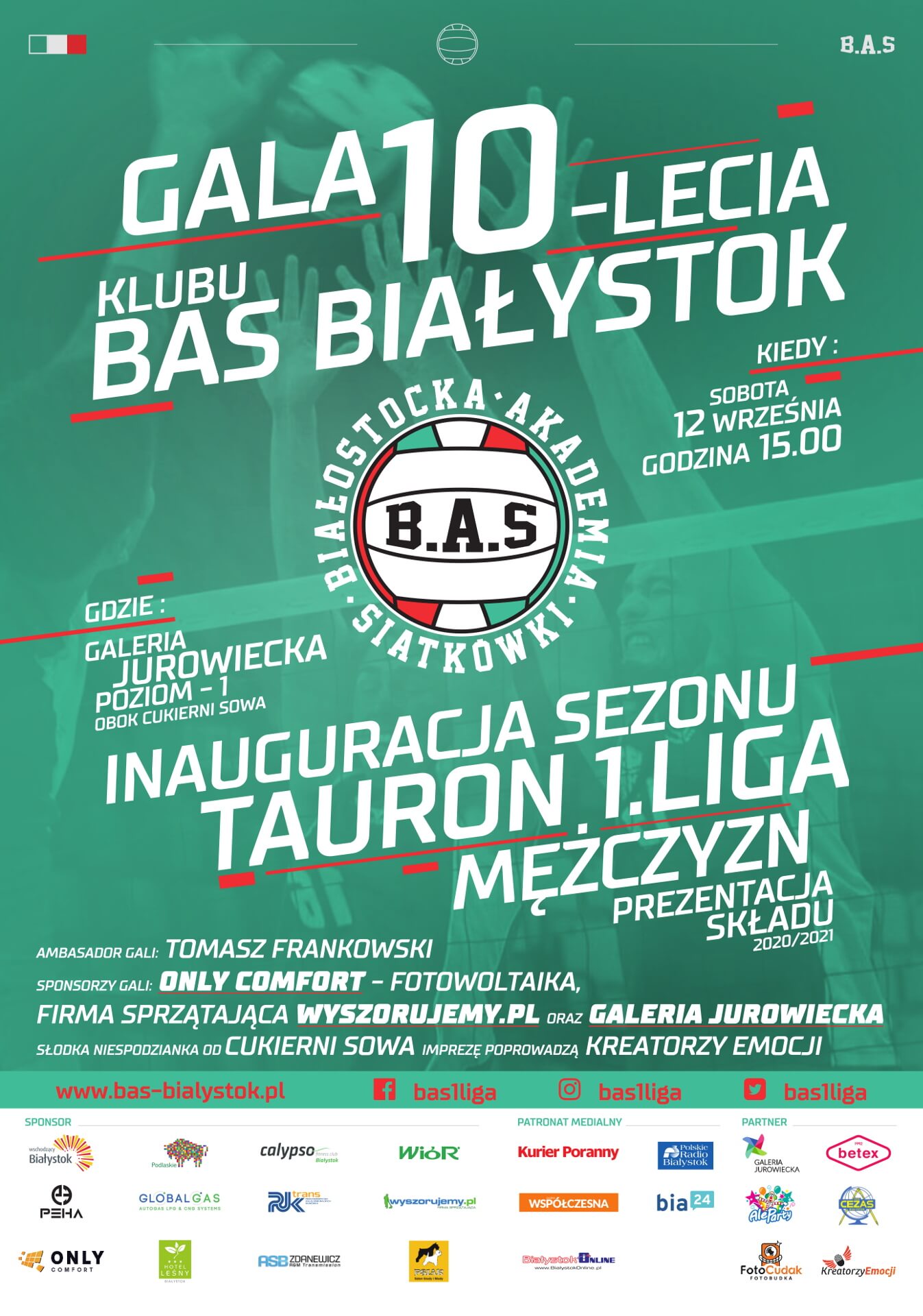 Gala 10-lecia Klubu BAS Białystok