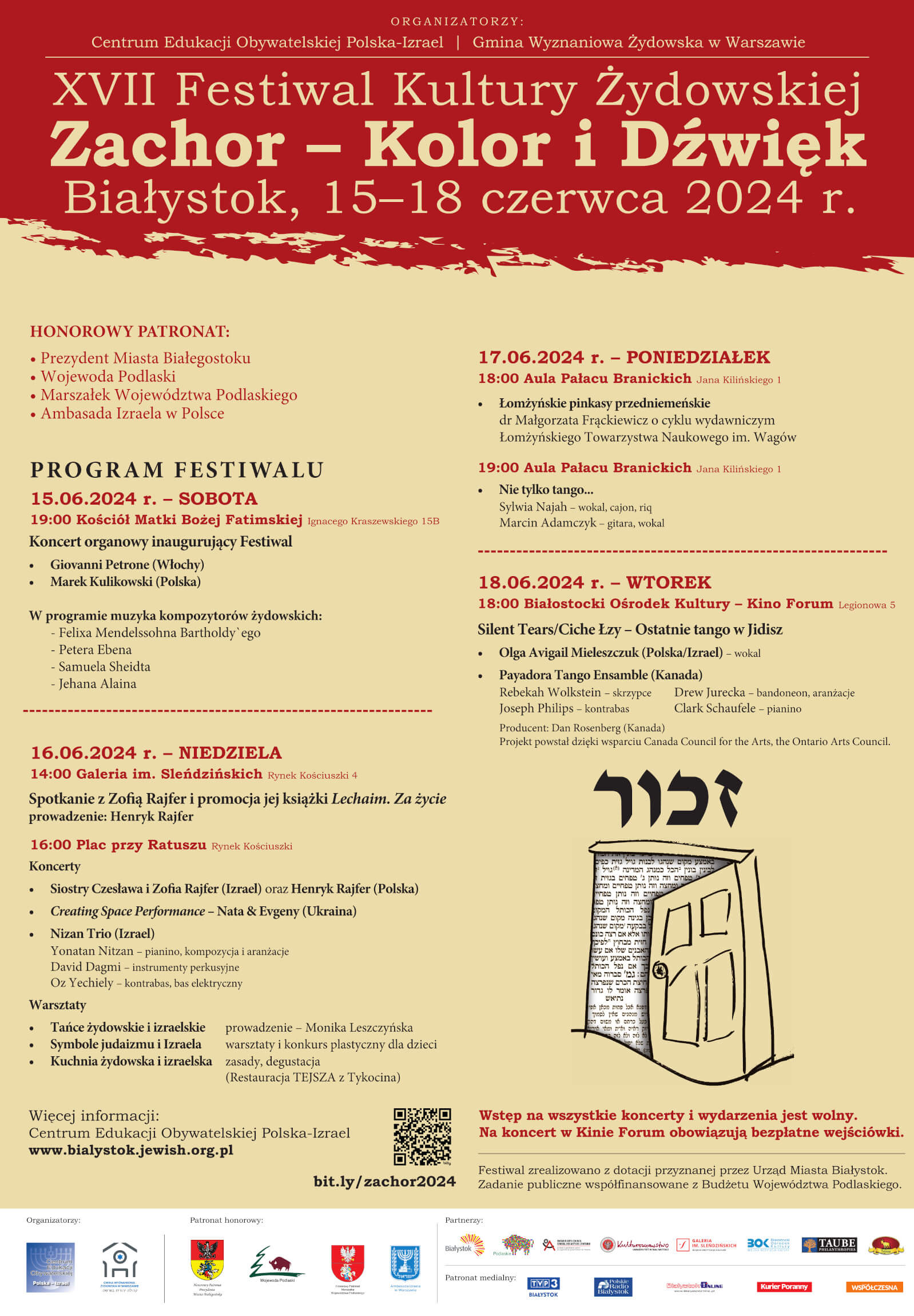 XVII Festiwal Kultury Żydowskiej "Zachor - Kolor i Dźwięk"