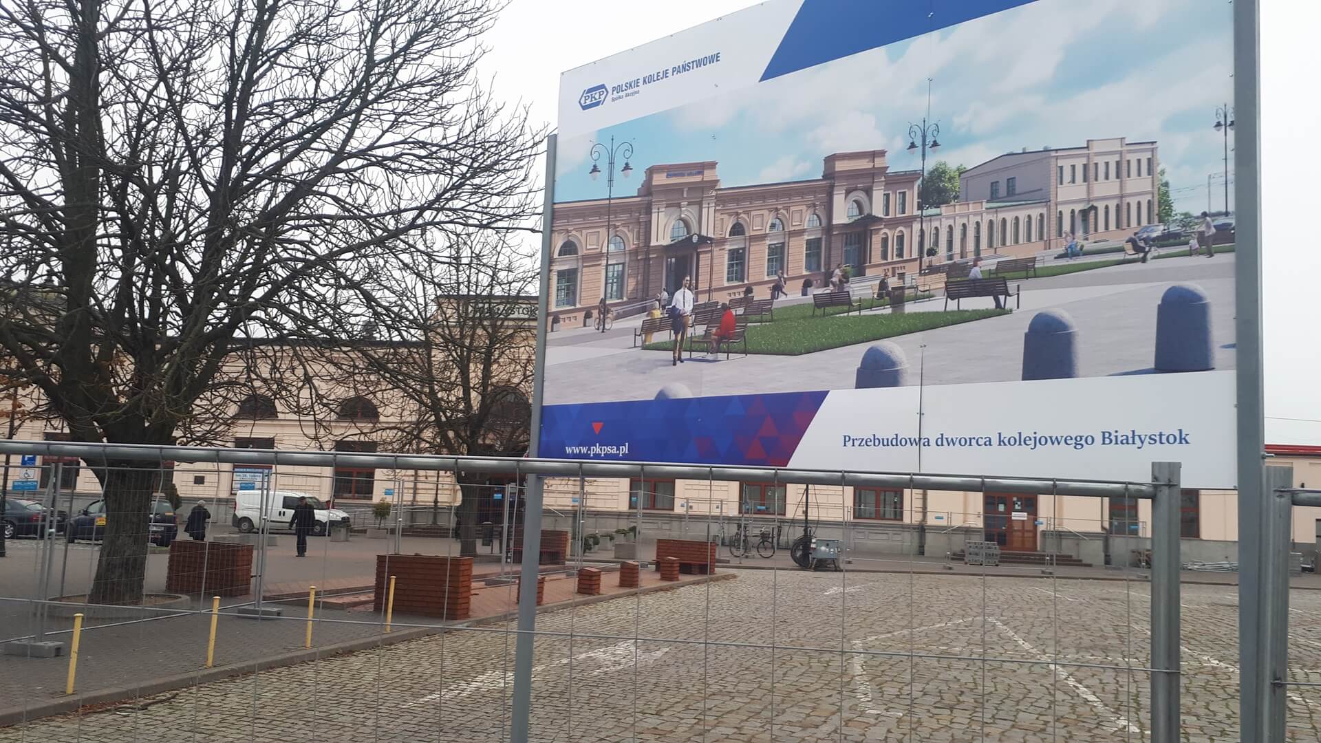 Bałagan w okolicy dworca PKP w Białymstoku - wszystko przez remont budynku