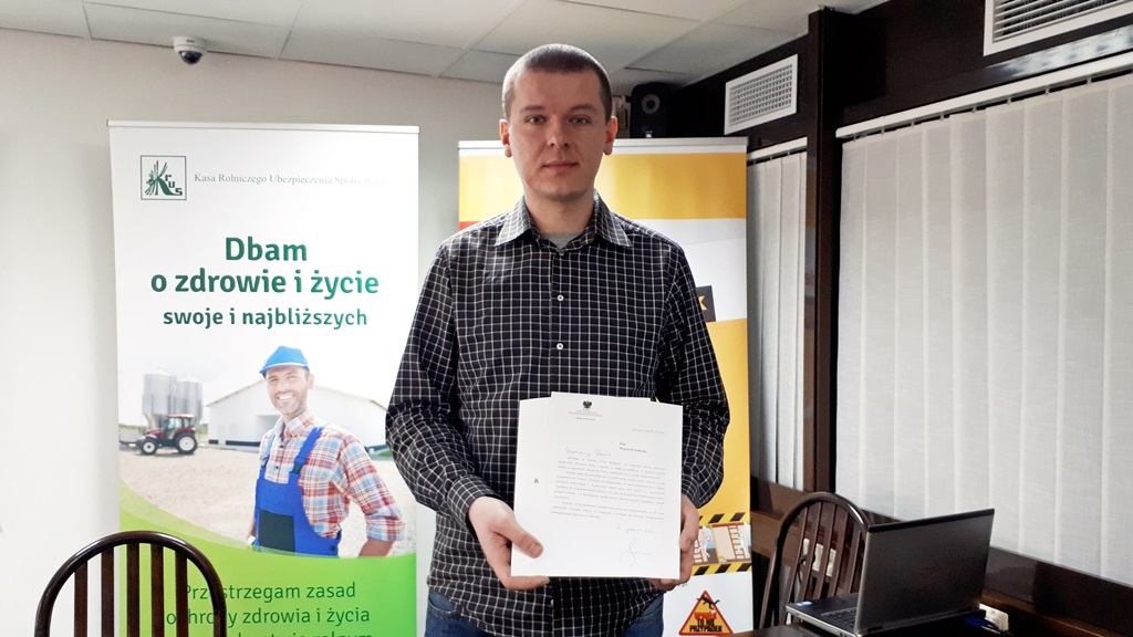 Wojciech Szubzda - dziennikarz Radia Białystok - nagrodzony w ogólnopolskim konkursie