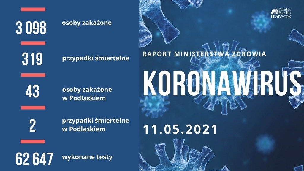 Ponad 3 tysiące nowych przypadków w kraju - zmarło 319 zakażonych koronawirusem