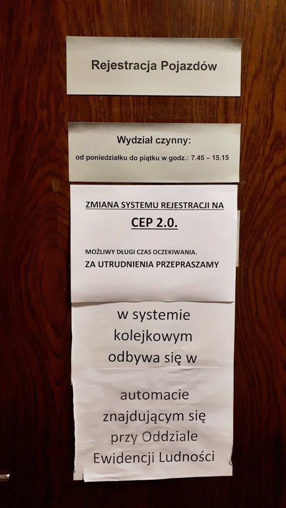 Awaria systemu CEPIK 2.0. - kierowcy mogą mieć problem z rejestracją samochodu