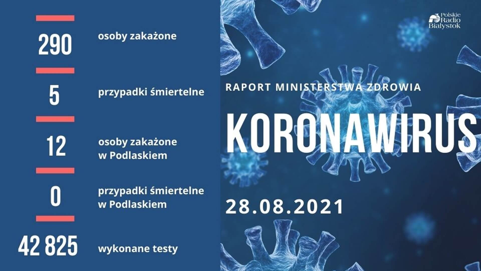 290 nowych przypadków zakażenia koronawirusem, 12 w Podlaskiem