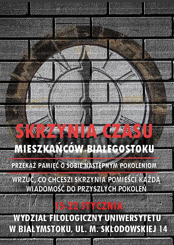 Można wrzucać pamiątki do skrzyni czasu - akcja studentów kulturoznawstwa UwB