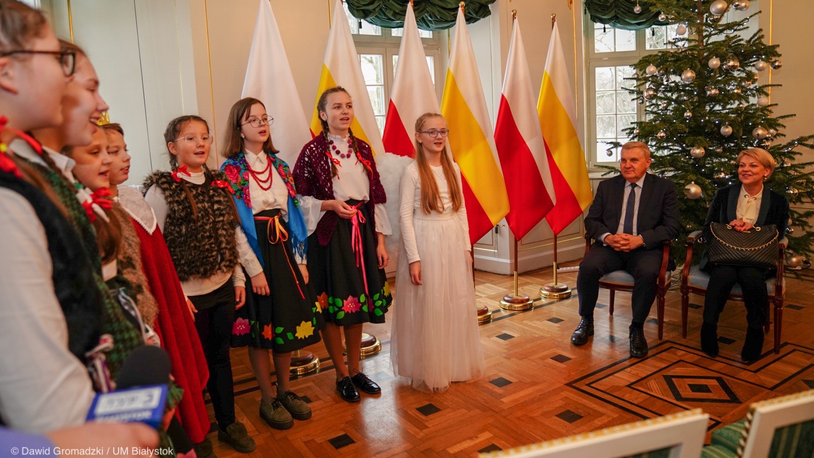 Polskie dzieci z Białorusi na świątecznym spotkaniu u prezydenta Białegostoku