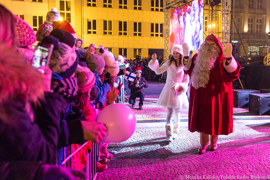Początek sezonu świątecznego w Białymstoku - miasto odwiedził Mikołaj z Rovaniemi