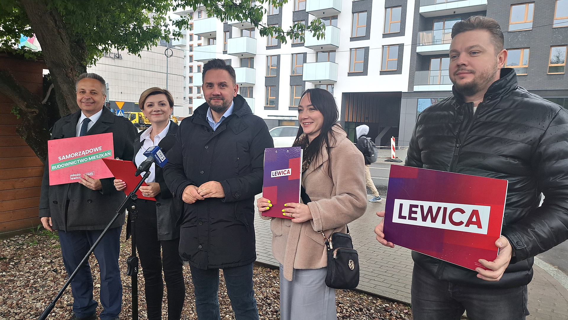 Działacze podlaskiej Nowej Lewicy mówili o pomyśle, który ma zwiększać dostępność mieszkań