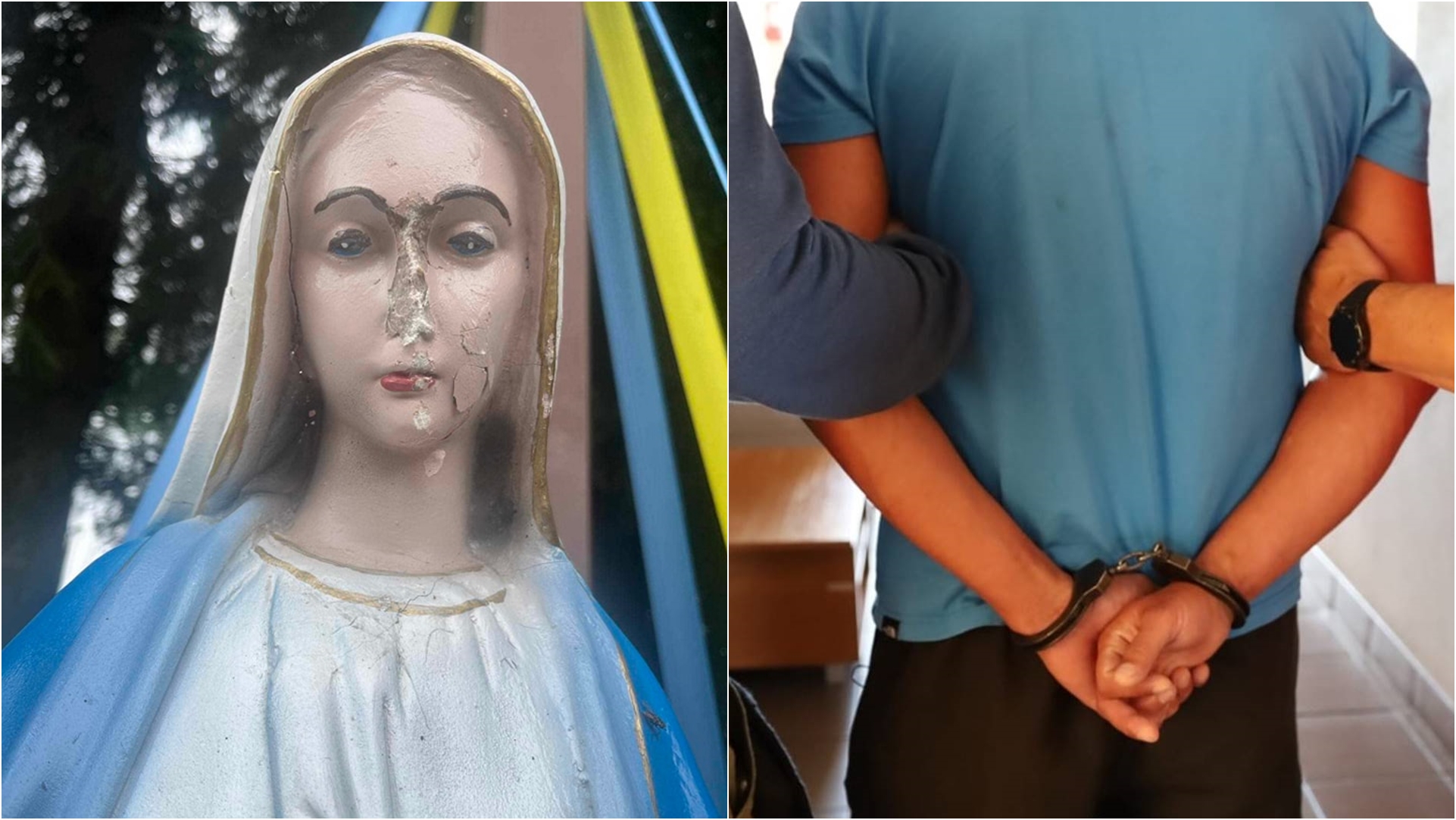 Policja zatrzymała podejrzanego w sprawie profanacji kapliczki i zniszczenia krzyża w okolicach Choroszczy