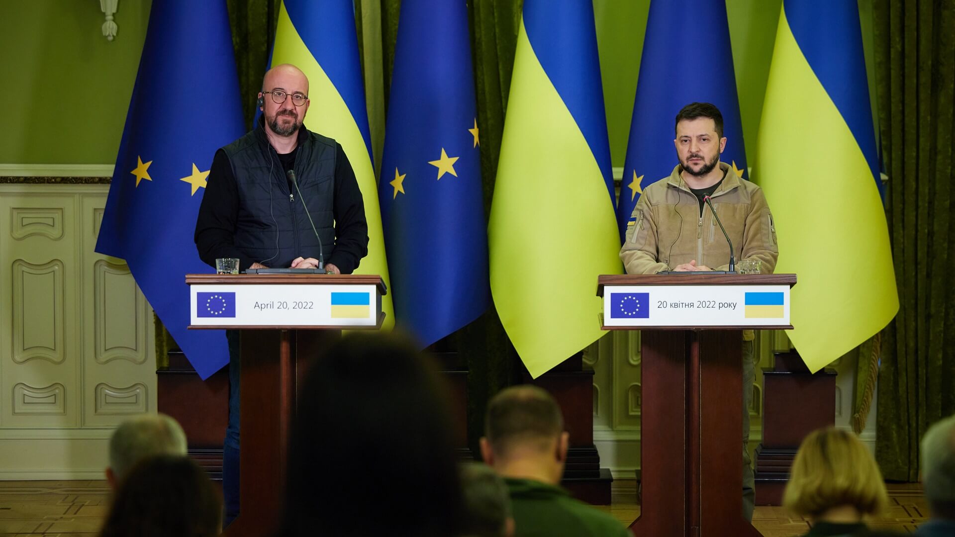 Prezydent Zełenski rozmawiał w Kijowie z Charlesem Michelem o sankcjach wobec Rosji