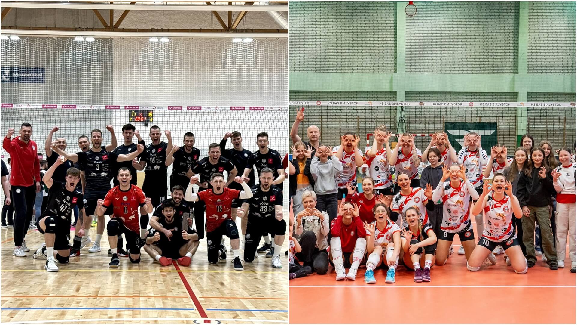 Siatkarskie zespoły BAS Białystok zakończyły sezon zasadniczy w I lidze