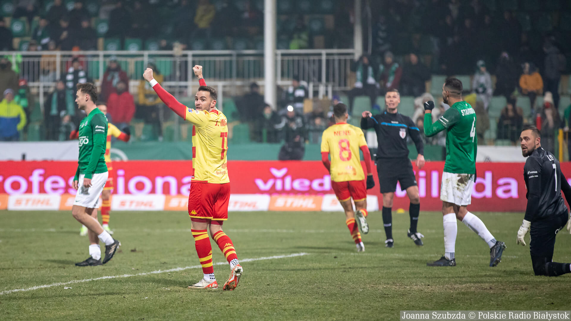Jagiellonia Białystok wygrała z Wartą Poznań i jest druga na półmetku rozgrywek [zdjęcia, wideo]