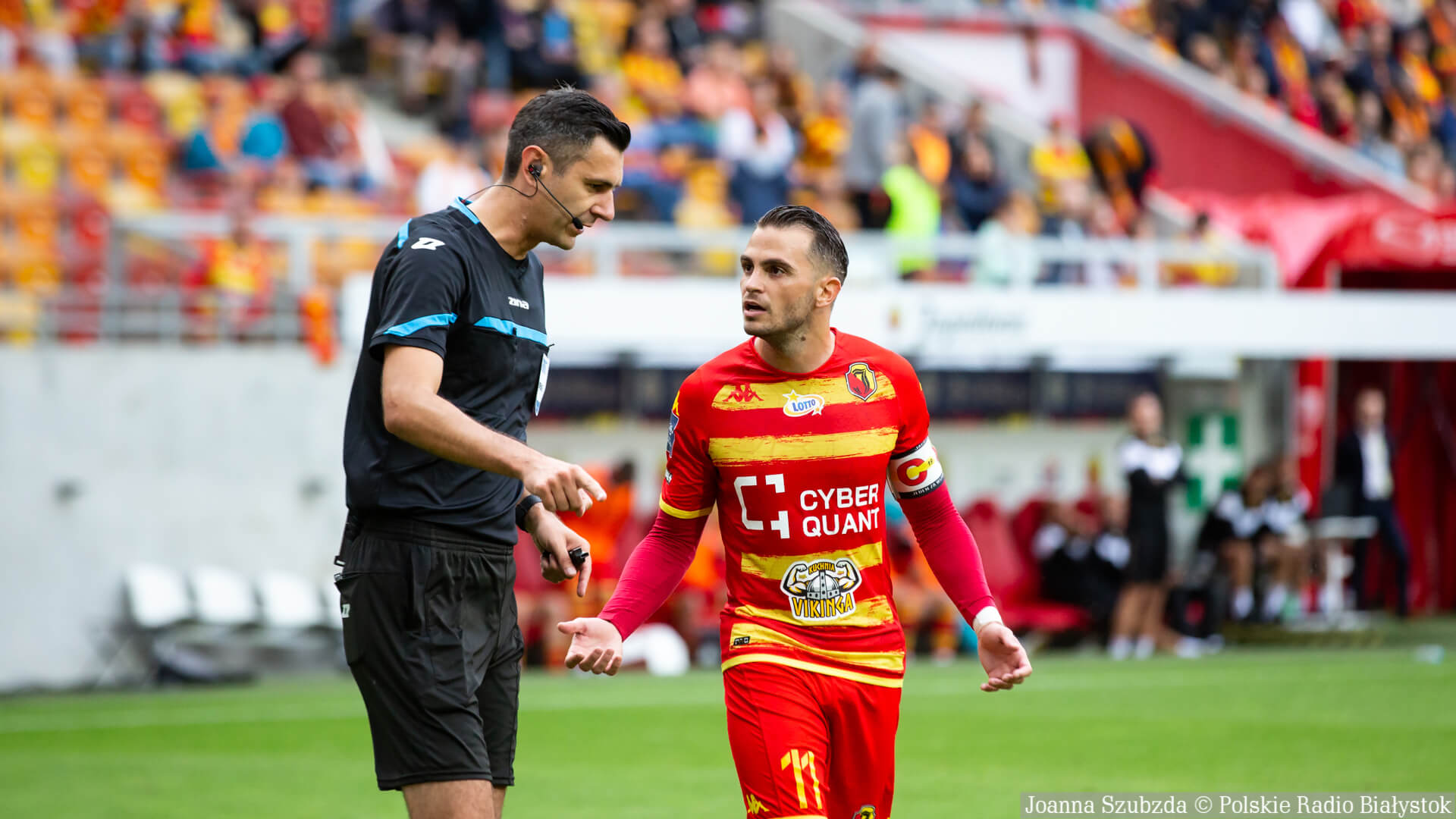 Trzy gole i dwie czerwone kartki - szalony mecz Jagiellonii Białystok z Radomiakiem Radom [zdjęcia]