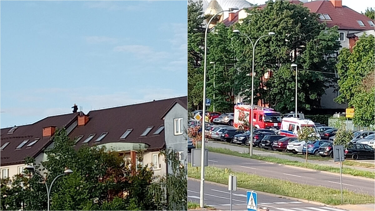 Mężczyzna biegał po dachu bloku na Nowym Mieście. Przez kilkanaście godzin