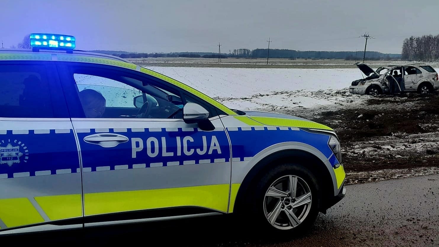 Tragiczny wypadek w gminie Rajgród. Samochód dachował. Zginęła pasażerka