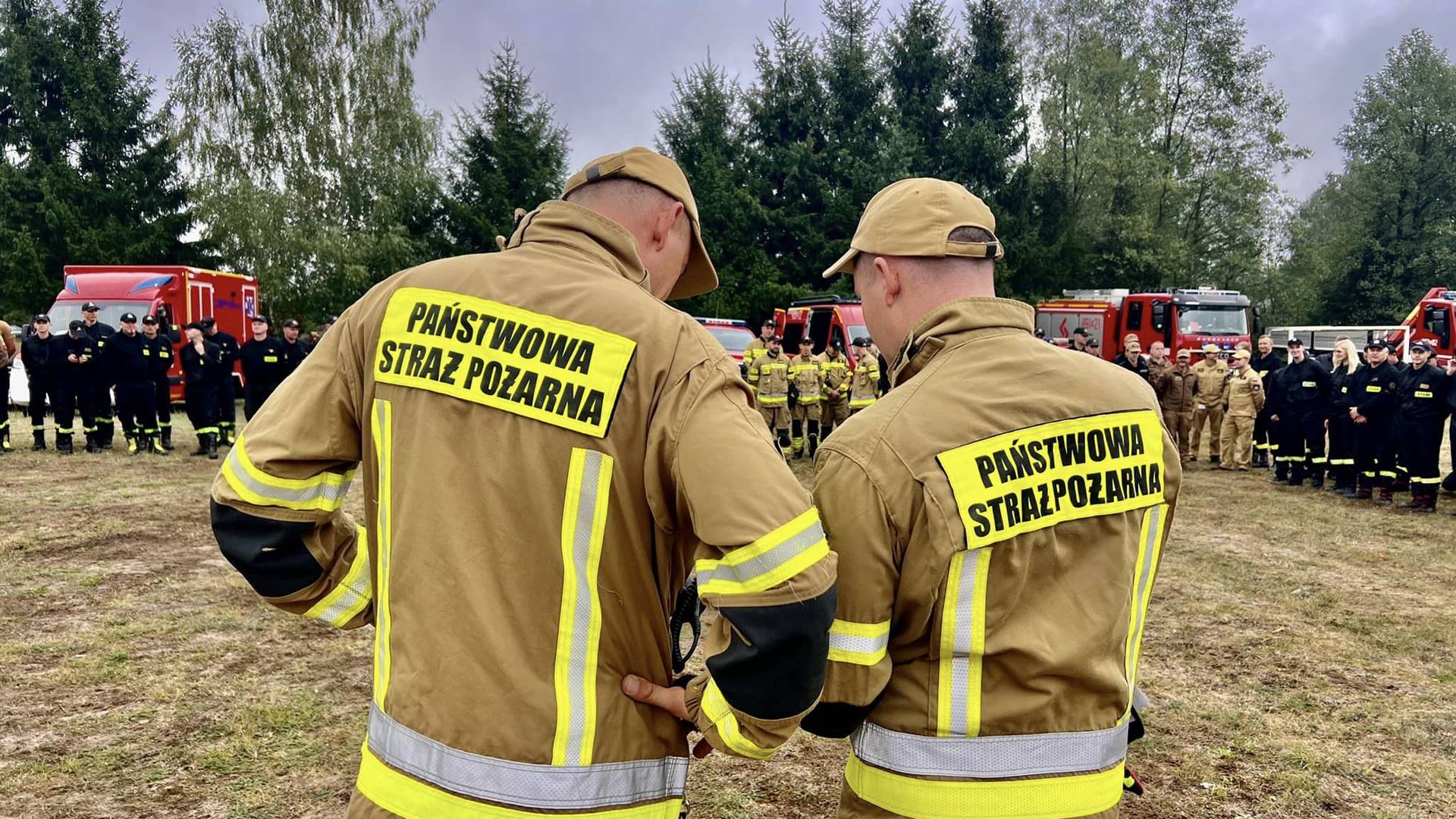 Strażacy ćwiczą na terenie Biebrzańskiego Parku Narodowego