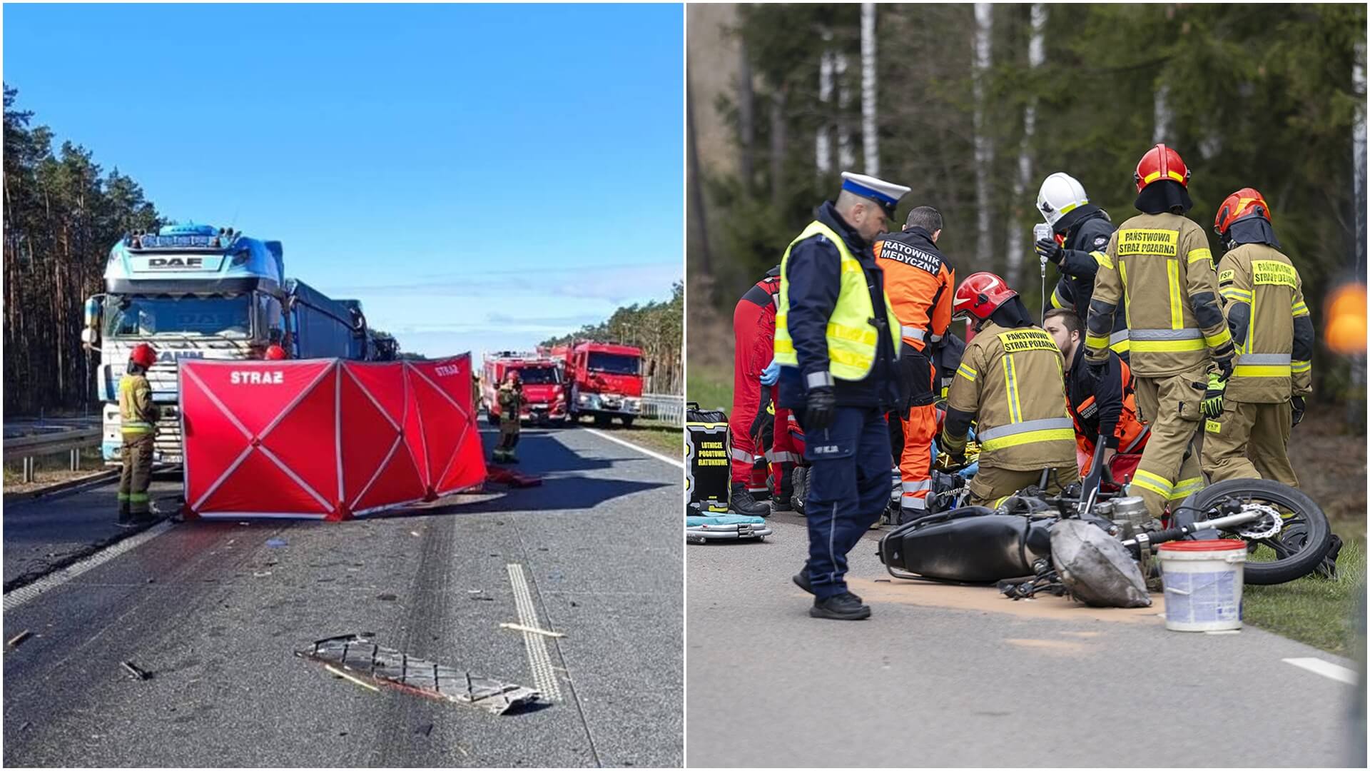 Tragiczny poranek na drogach. Śmiertelne wypadki na S8 i pod Łomżą [zdjęcia, wideo]