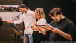 W Studiu Rembrandt Polskiego Radia Białystok powstaje słuchowisko "Głosy ciemności", fot. Sylwia Krassowska