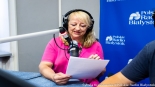 Czytanie fragmentów powieści "Nad Niemnem" Elizy Orzeszkowej w Polskim Radiu Białystok, fot. Sylwia Krassowska