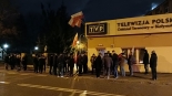 Protest przed siedzibą TVP3 Białystok, 28.12.2023, fot. Marcin Gliński