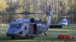 Helikoptery użyte do gaszenia pożaru w Biebrzańskim Parku Narodowym, 21.04.2025, fot. Paweł Wądołowski