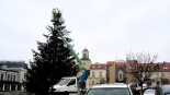 Montaż świątecznych ozdób na ulicach Łomży, 3.12.2024, fot. Adam Dąbrowski