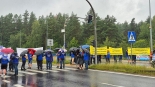Protest maszynistów na DK 8, 28.07.2025, fot. Wojciech Szubzda