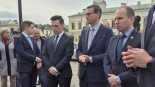 Były premier Mateusz Morawiecki w Suwałkach, 14.04.2025, fot. Areta Topornicka