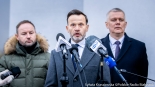 Konferencja prasowa zapowiadająca start Tomasza Frankowskiego w wyborach na wójta Grabówki, 2025.01.13, fot. Sylwia Krassowska