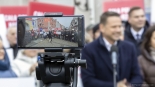Kampania wyborcza, Rafał Trzaskowski w Łomży, 16.01.2025, fot. Paweł Wądołowski