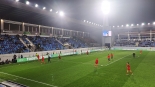Rozgrzewka przed meczem TSC Backa Topola - Jagiellonia Białystok, 13.02.2024, fot. Wojciech Szubzda