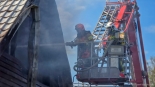 Pożar w miejscowości Górki Sypniewo, 9.05.2025, fot. Paweł Wądołowski