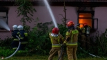Pożar domu w Zalesiu pod Siemiatyczami, 3.07.2025, fot. Łukasz Charlak/ Siemiatycze112