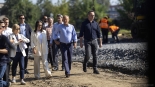 Briefing w Łomży z udziałem premiera Donalda Tuska i ministra Dariusza Klimczaka, 5.09.2025, fot. Paweł Wądołowski