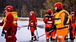 Ćwiczenia strażaków z działań na lodzie, 19.02.2025, fot. Sylwia Krassowska