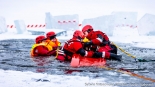 Ćwiczenia strażaków z działań na lodzie, 19.02.2025, fot. Sylwia Krassowska