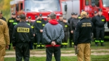 Ćwiczenia strażaków w Skansenie Kurpiowskim, 10.10.2024, fot. Paweł Wądołowski